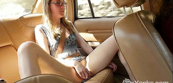  Slim Sierra Masturbating In The Car